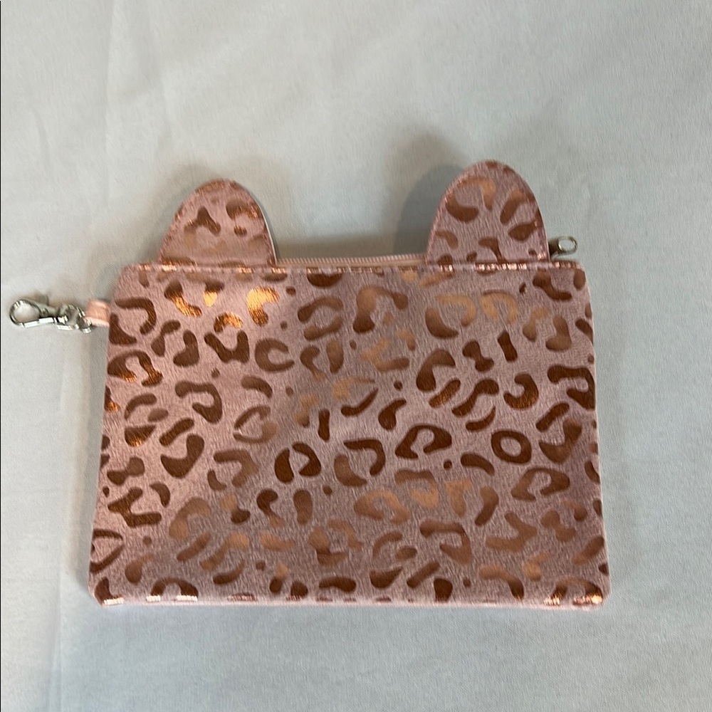 Pink Leopard Print Pouch